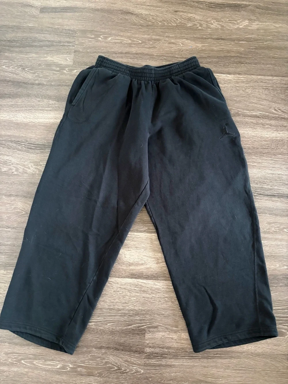 Jordan Black Fleece Jogger Pants with Jumpman Detail
